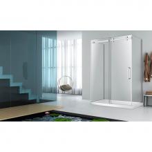 Zitta Canada DPA4200PSTX21+DPA4800WSTC21+DPA4200PSTX21 - Piazza 48 straight shower door wall closing chrome clear + 2x Piazza 42 chrome clear straight retu