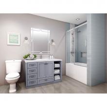 Zitta Canada DVG6000BSTC21 - Vague 60'' BATHTUB chrome clear door