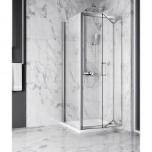 Zitta Canada DXN3200ASTC21+DXN3200PSTX21 - Xenia 32 chrome clear straight shower door + Xenia 32 chrome clear straight return panel