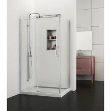 Zitta Canada DZZ4800ASTC21+DZZ3600PSTX21 - Zazeri 48 straight shower door + Zazeri 36  straight return panel