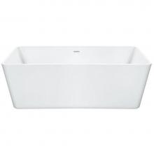 Zitta Canada TAY6330FA001 - Alya white tub 63'' x 31 1/2 x 23 5/8 chrome OVF