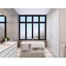 Zitta Canada TBS6731FA001 - Basca white tub 67''x 31 1/2''x23 5/8'' with chrome waste & over