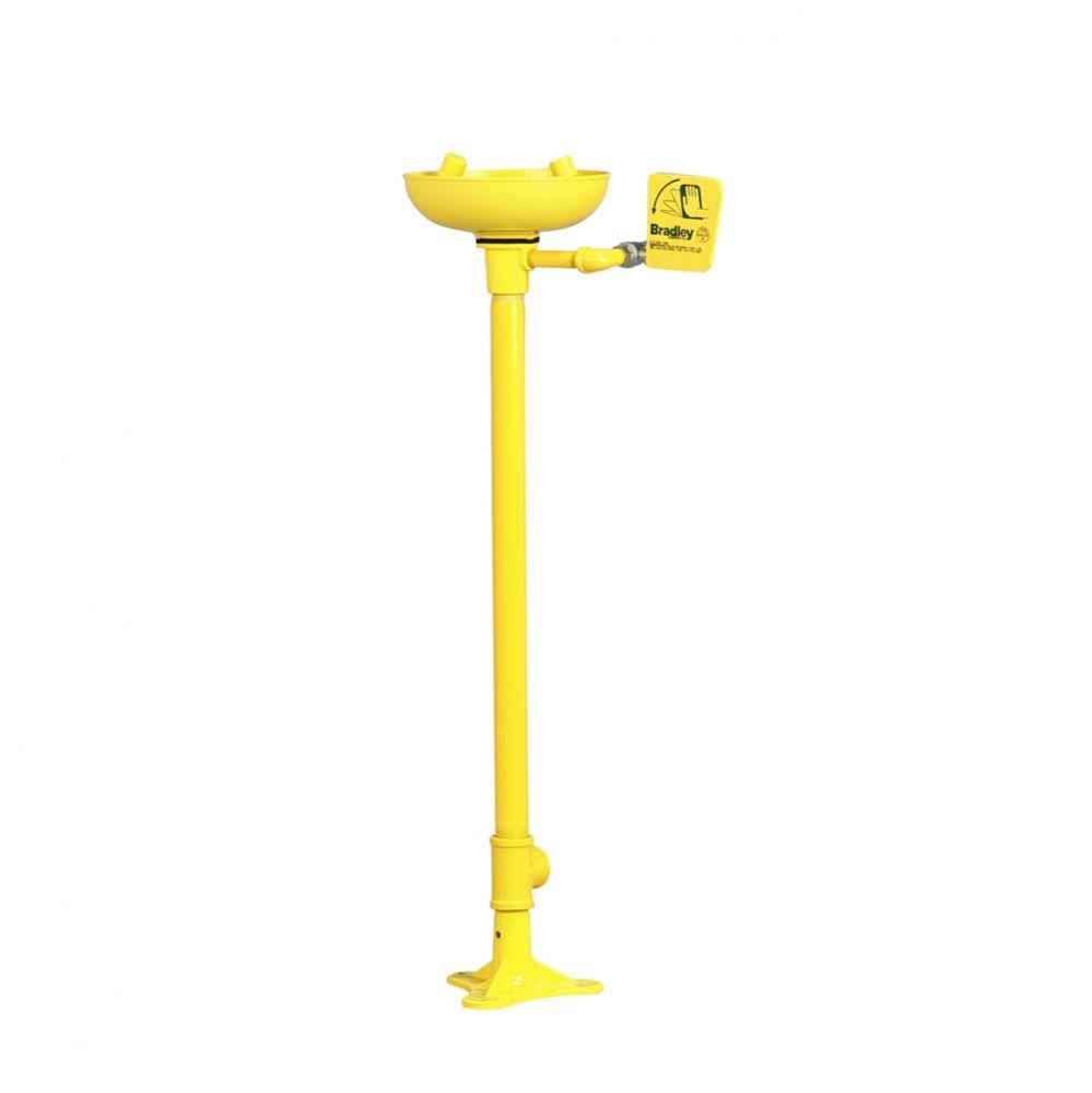 Pedestal-Mounted Eyewash with Plastic Bowl