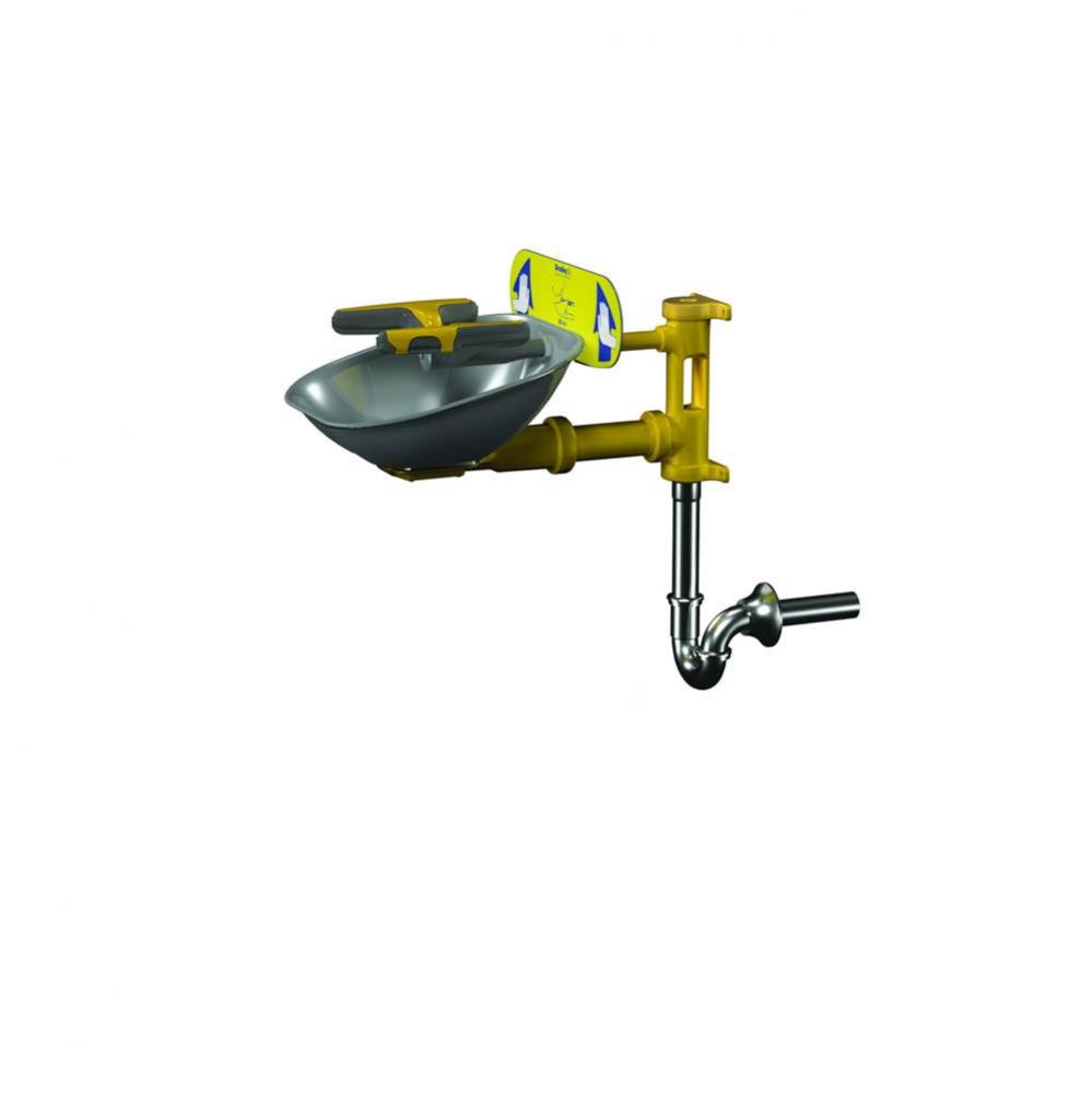 Eye-Face Wash, Stainless Steel Bowl, Tailpiece and P-Trap