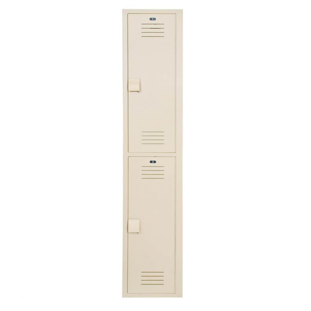 Locker 12in.W 15in.D 60in.H, 2-Tier