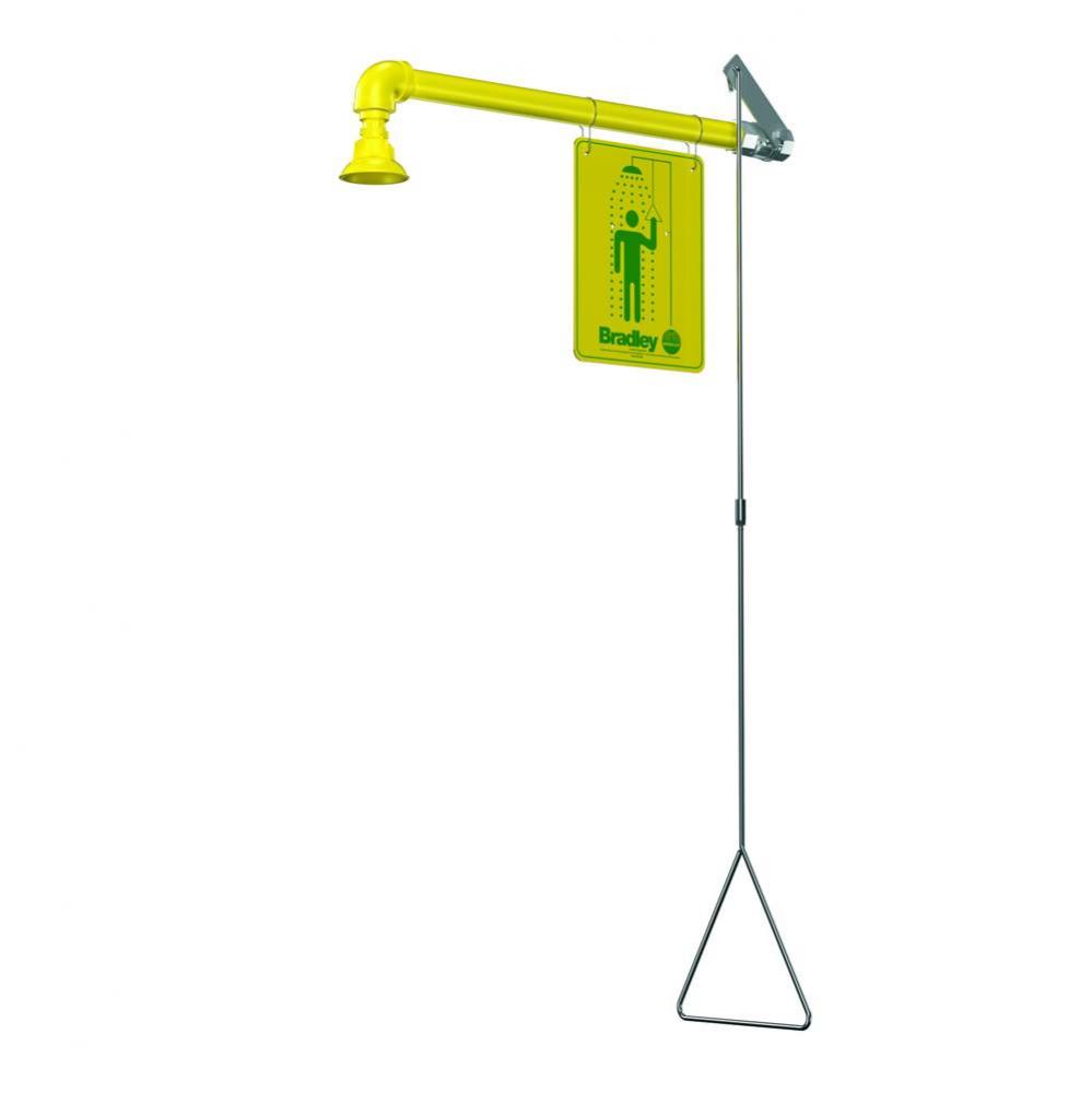 Horizontal Supply - Barrier Free, Impact Resistant Plastic Showerhead