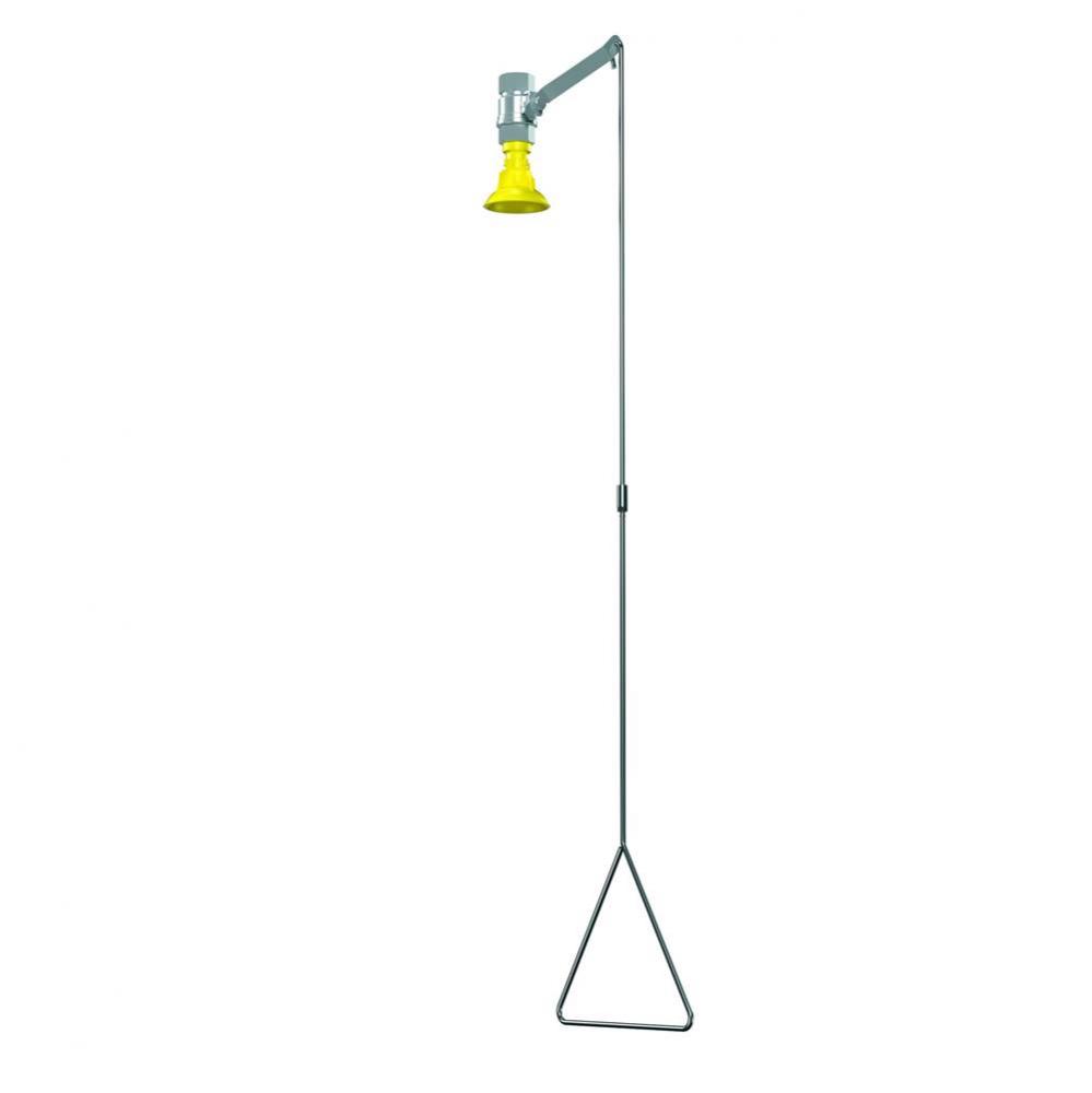 Vertical Supply - Barrier Free, Impact Resistant Plastic Showerhead