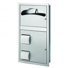 Bradley 5922-106900 - COMBI-UNIT-SEMI-RECESSED-SEAT COVER and DUAL TP DISP