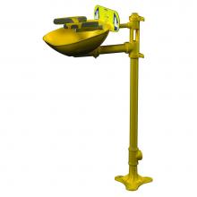 Bradley S19214FW - Pedestal-Mount Halo Eye-Face Wash, Plastic Bowl