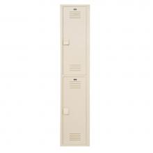 Bradley LK1215602HV-202 - Locker 12in.W 15in.D 60in.H, 2-Tier