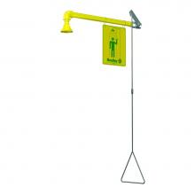 Bradley S19-120BF - Horizontal Supply - Barrier Free, Impact Resistant Plastic Showerhead