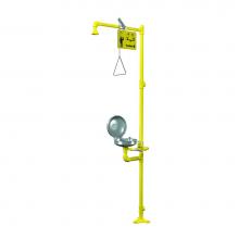 Bradley S19-310DC - Drench Shower and Eyewash Unit with Stainless Steel Hinged Dust Cover