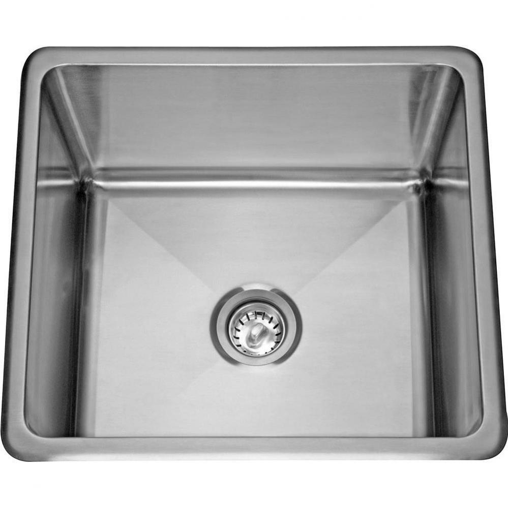 Single Compartment Topmount Sinks - Single, no ledge, 18 gauge