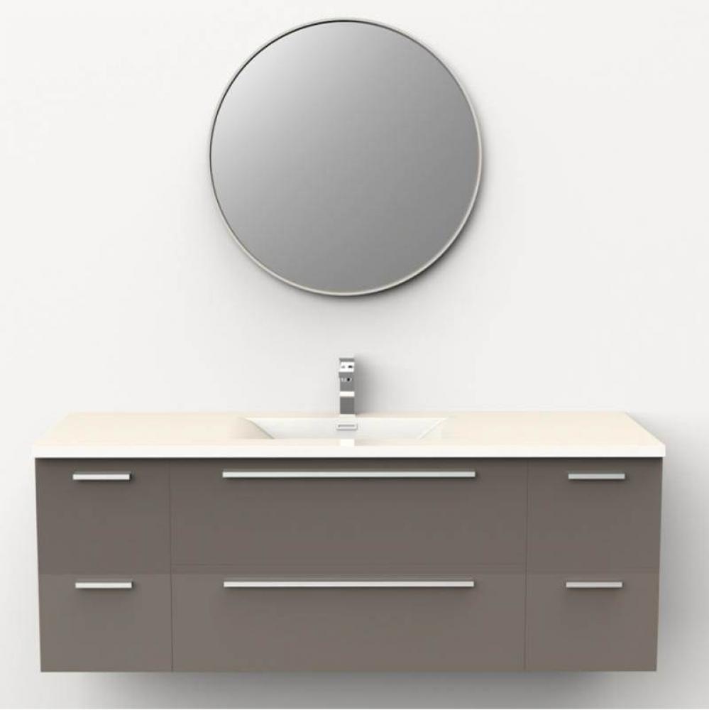 Make-Up Basin/Cabinet Set Nero