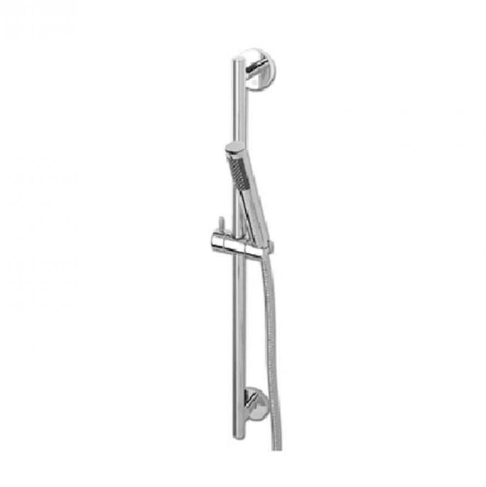 Noa Brass Shower Rail Kit Chrome