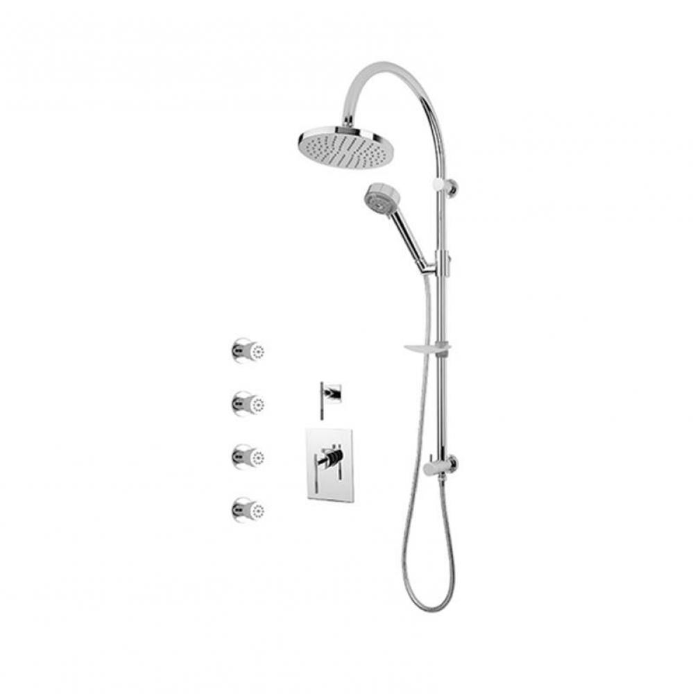 Evita/Hadria 3/4'' Pex Therm. Shower Set Chrome