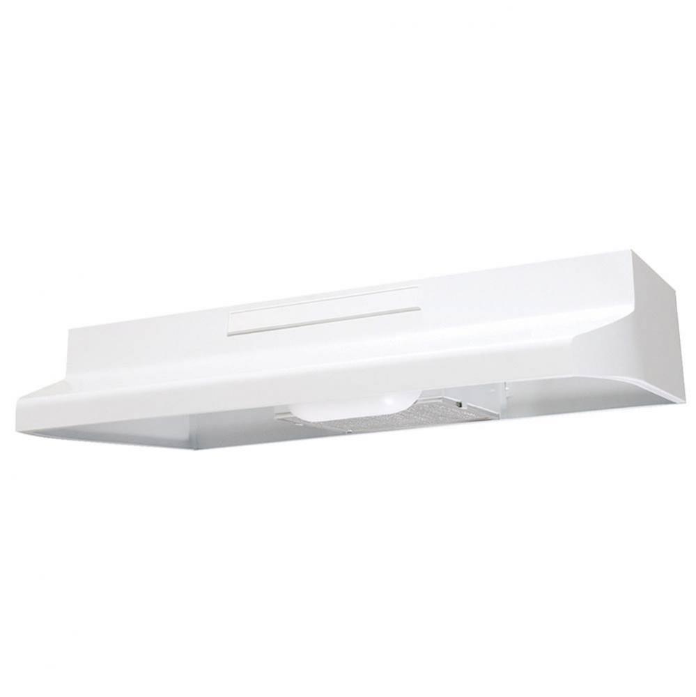 30'' White with 2 Speed Blower, Remote Location Rocker Switch, LED Lighting