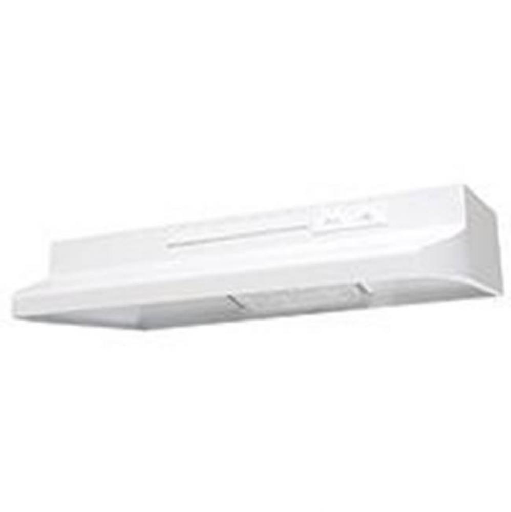 Advantage Ducted Range Hood White w/2 Speed Motor, Incandescent Lighting