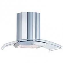 Air King ARA36GL - Barcelona Wall Mounted Range Hood St St. & Glass w/3 Speed Blower, Dual Halogen Lighting