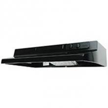 Air King DS1366 - Designer Under Cabinet Range Hood Black w/infinite Speed Control, Incandescent Lighting