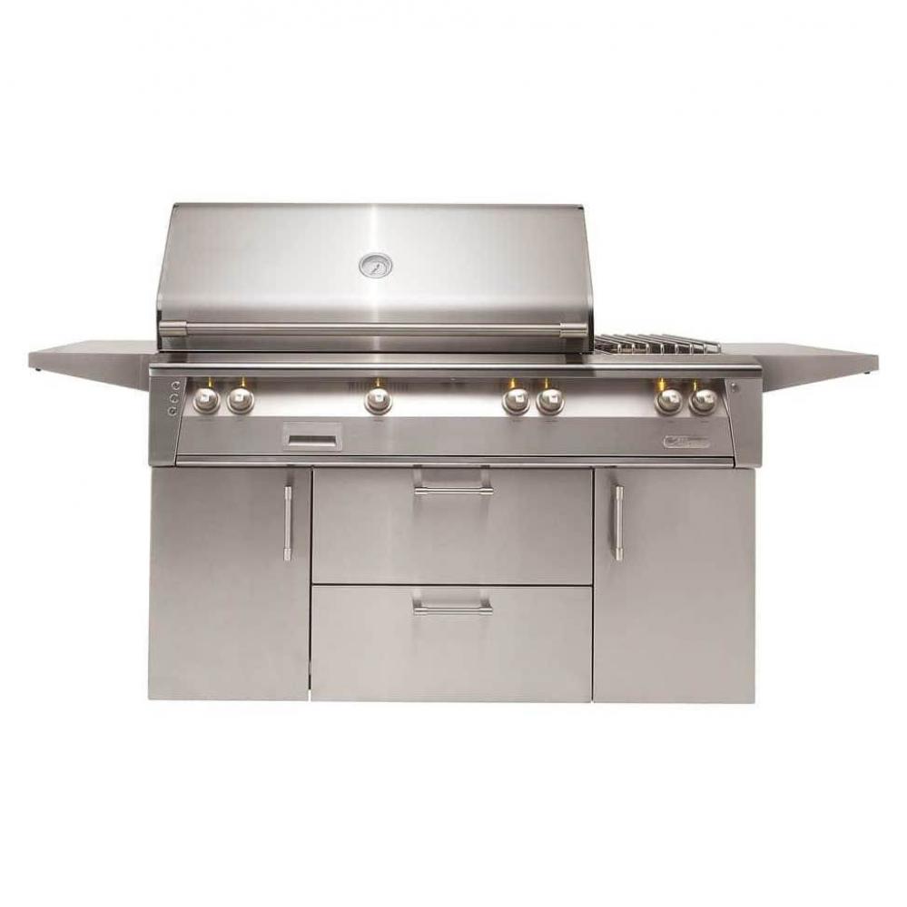 56'' Standard Grill w/ Sideburner Cart