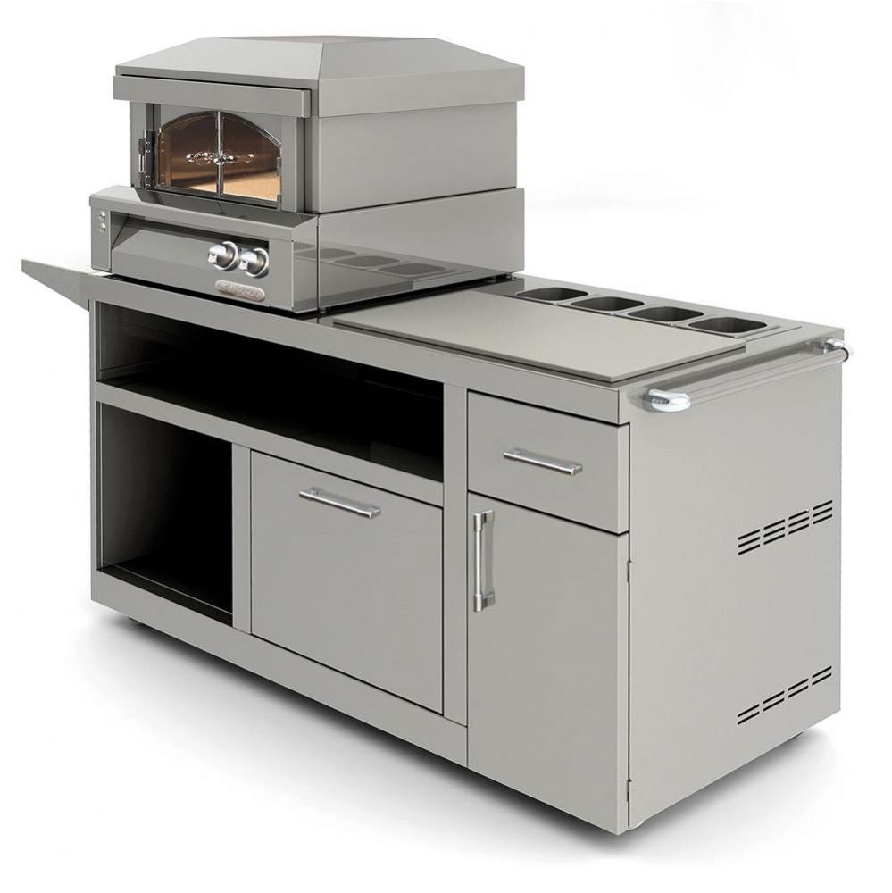 30'' Deluxe Pizza Oven Prep Cart
