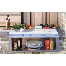 Alfresco APS-30PPC - 30'' Pizza Prep & Garnish Rail w/ Food Pans