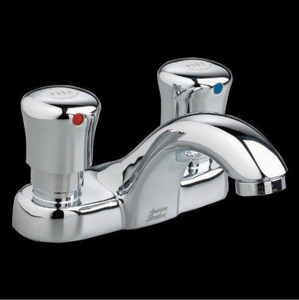 Metering 4-Inch Centerset 2-Handle Faucet 0.5 gpm/1.9 Lpf