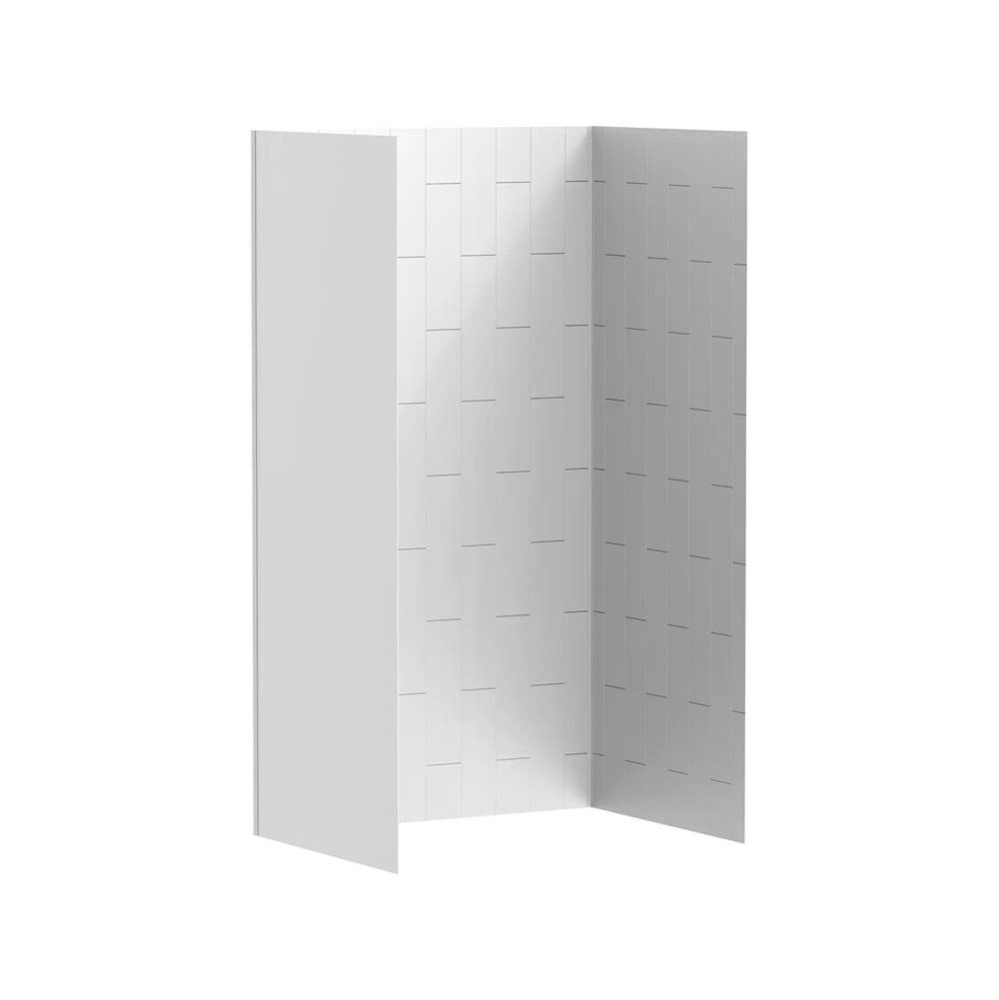 Aspirations 48 x 36 x 84-Inch Vertical Tile Shower Wall Set White