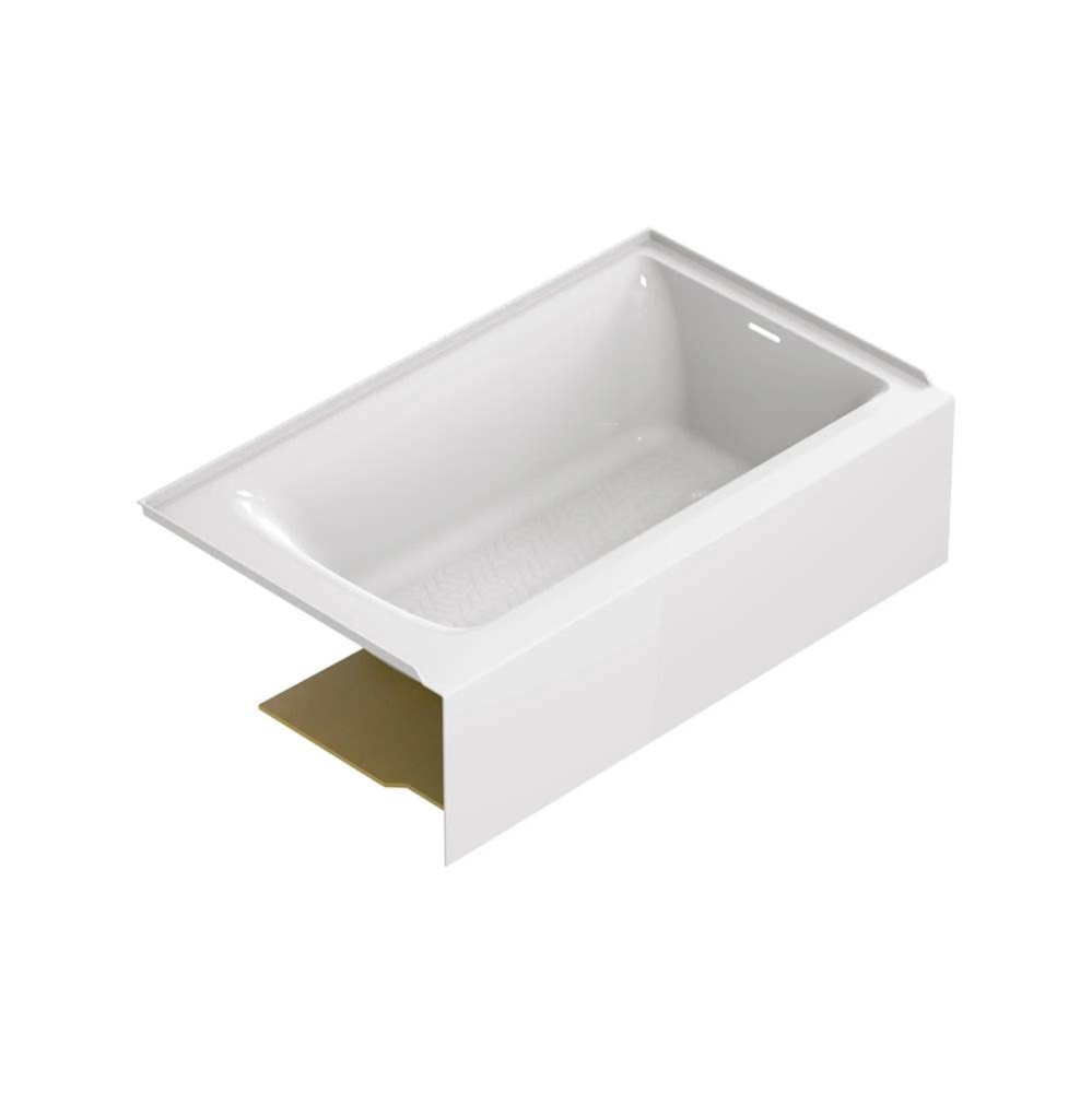 Aspirations 60 x 36-Inch Integral Apron Bathtub With Right-Hand Drain White