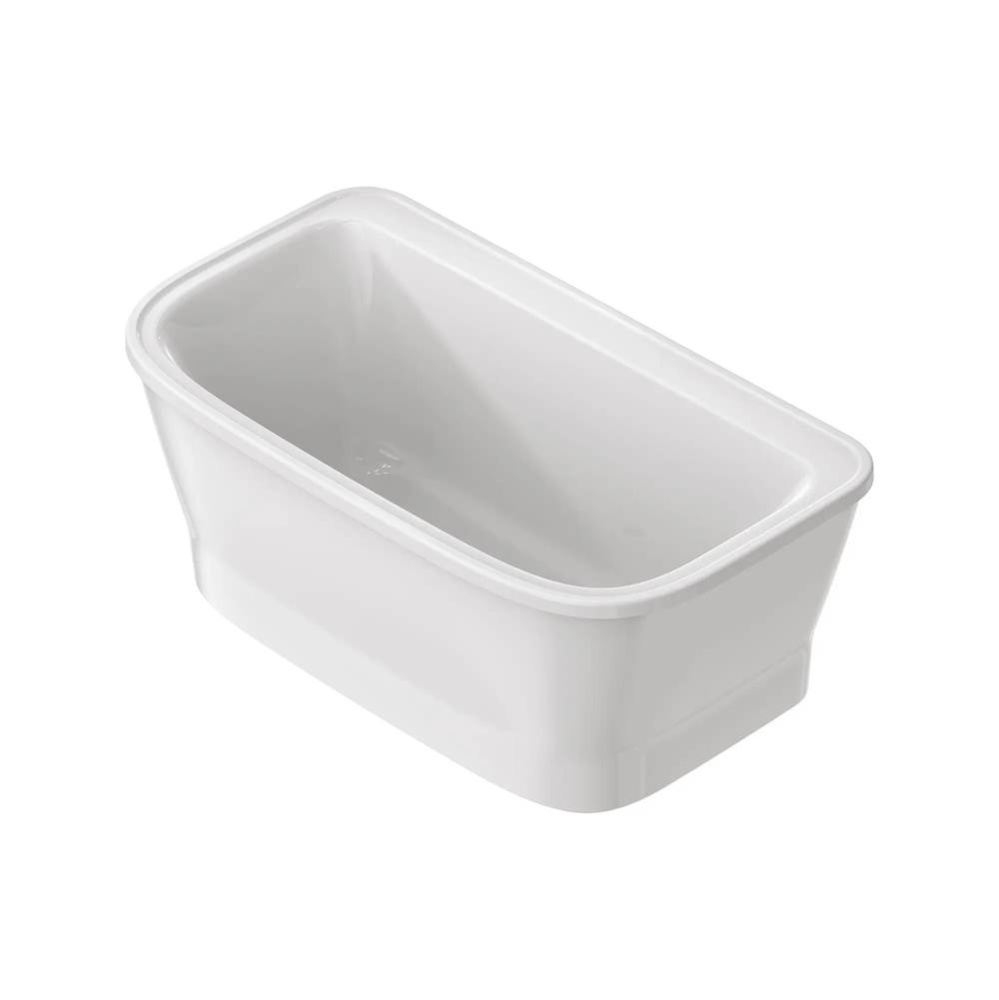 Aspirations 60 x 34-Inch Freestanding Bathtub With White Drain and Overflow White