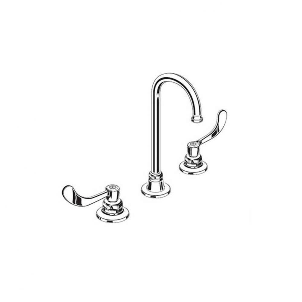Monterrey® 8-Inch Widespread Gooseneck Faucet With Wrist Blade Handles 1.5 gpm/5.7 Lpm Rose S