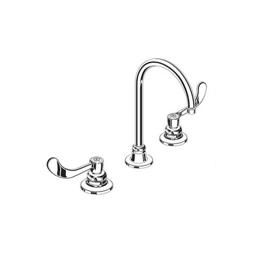Monterrey® 8-Inch Widespread 8-inch Reach Gooseneck Faucet With Wrist Blade Handles 1.5 gpm/5