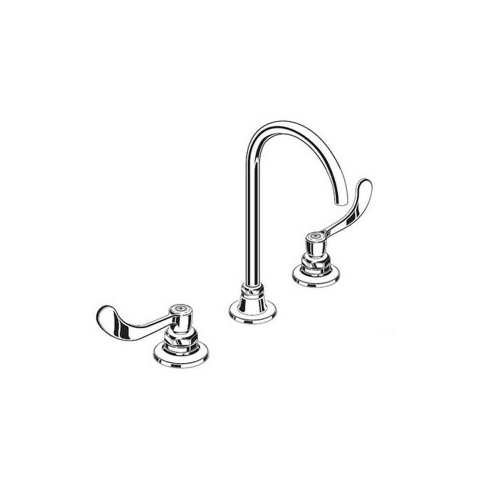 Monterrey® 8-Inch Widespread 8-inch Reach Gooseneck Faucet With Wrist Blade Handles 1.5 gpm/5