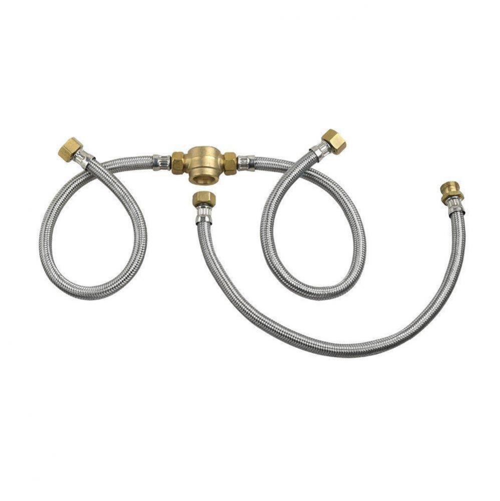 6-In. Deck Mount Tub Filler Flex Hose Kit