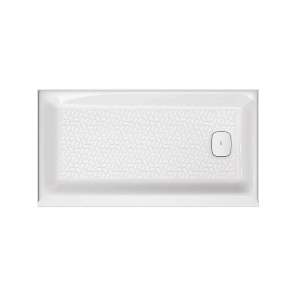 Aspirations 60 x 32-Inch Single Threshold Shower Base With Right-Hand Drain White