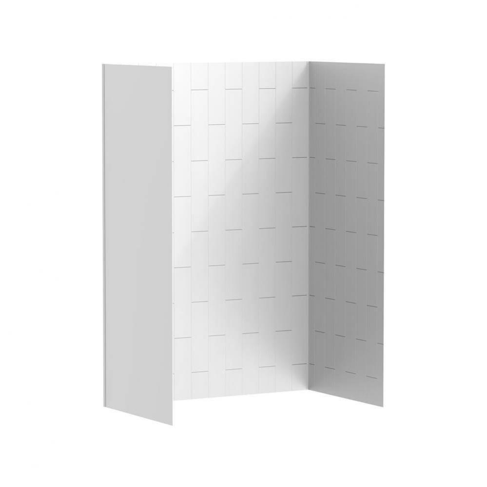 Aspirations 60 x 36 x 84-Inch Vertical Tile Shower Wall Set White