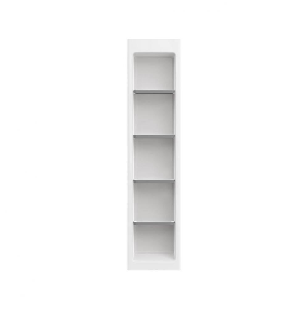 Aspirations 15 x 65-Inch In-Wall Customizable Shelving Unit White