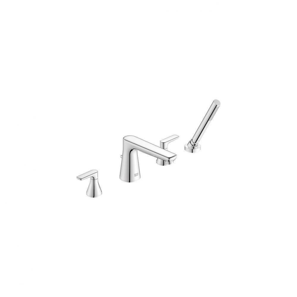 Aspirations 4-Hole 2-Handle Deck Mount Roman Tub Faucet  With Lever Handles and Personal Shower Ch