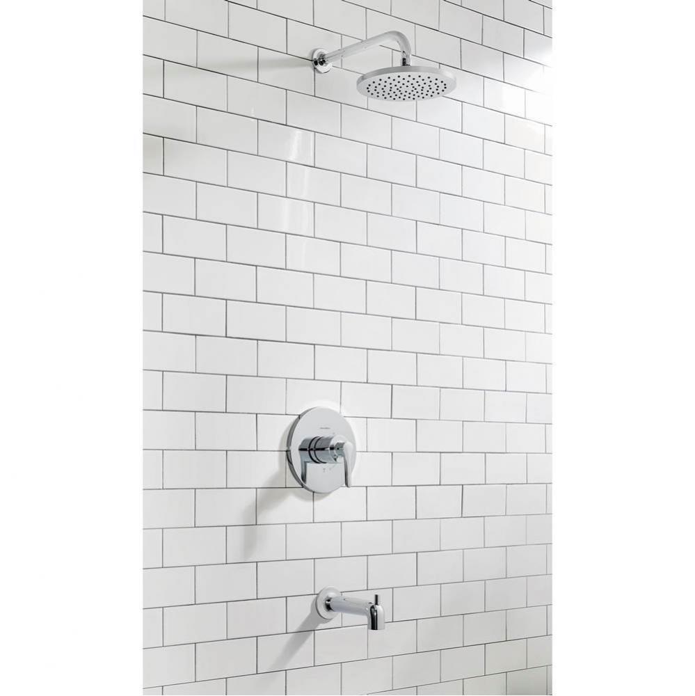 Studio® S 2.5 gpm/9.5 L/min Tub and Shower Trim Kit With Rain Showerhead, Double Ceramic Pres