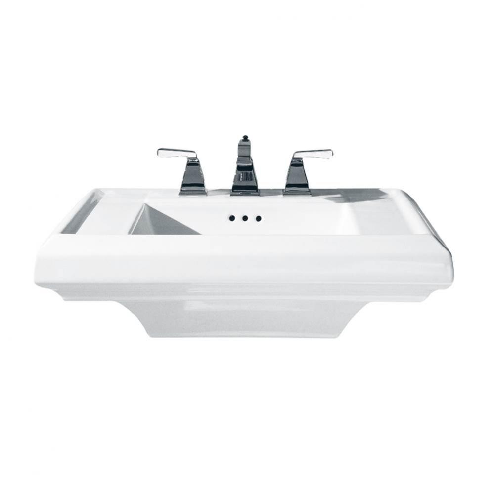 TOWN SQUARE 24'' PED SLAB 8''  WHT