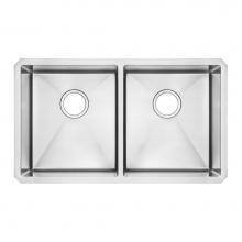 American Standard Canada 18DB.9291800.075 - Pekoe 29 x 18-Inch Stainless Steel Undermount Double Bowl Kitchen Sink