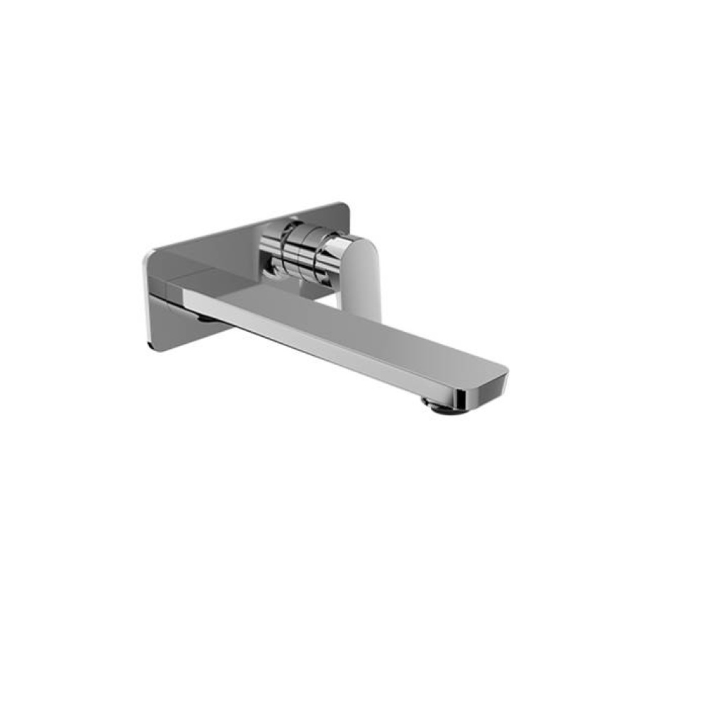 Single lever wall-mounted lavatory faucet, drain not included