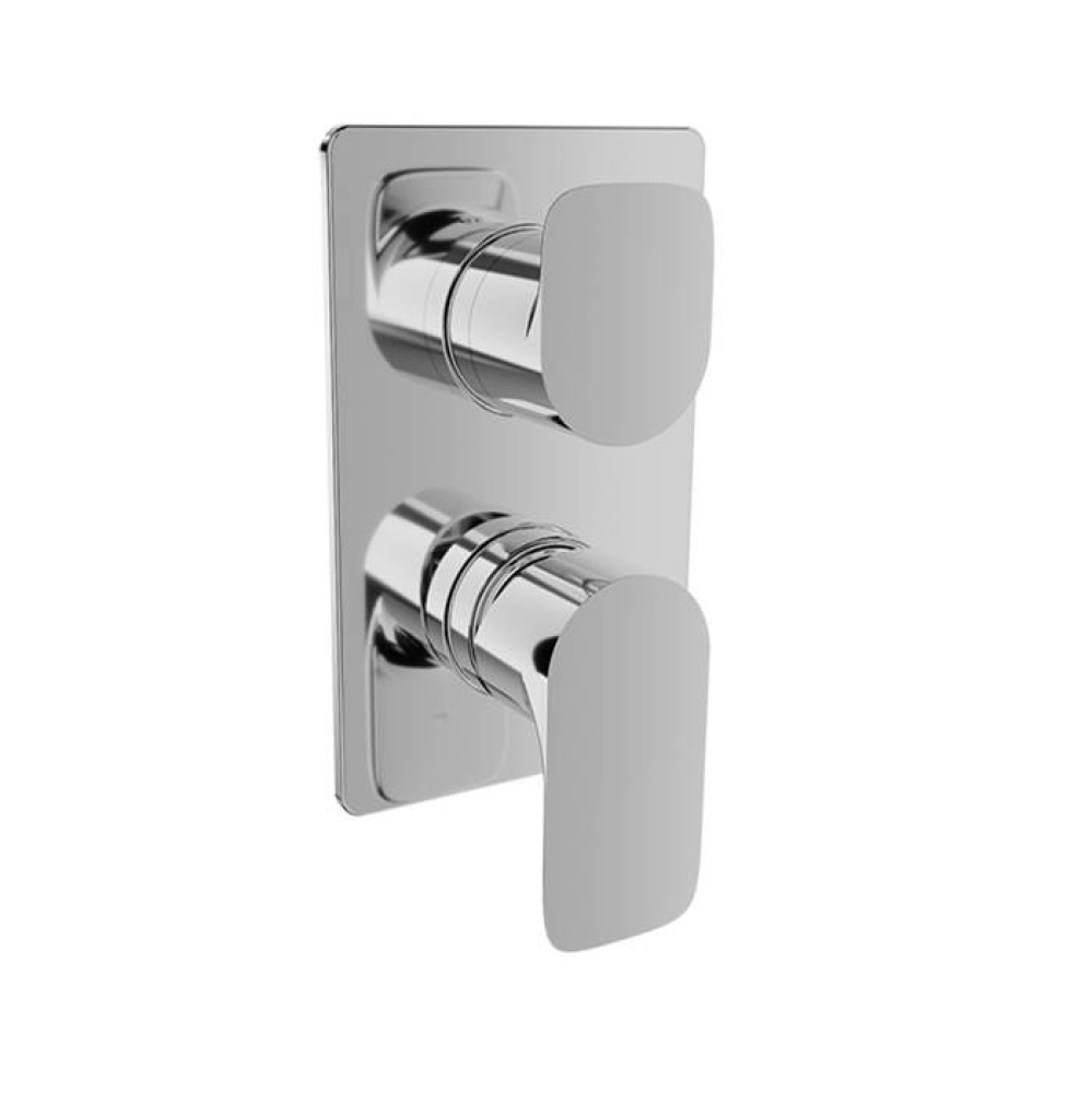 Complete pressure balanced shower control valve with 2-way diverter