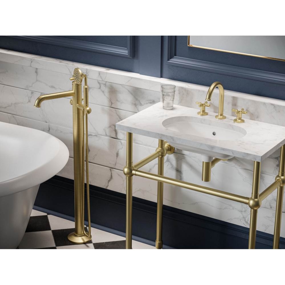 8'' c/c lavatory faucet, drain included
