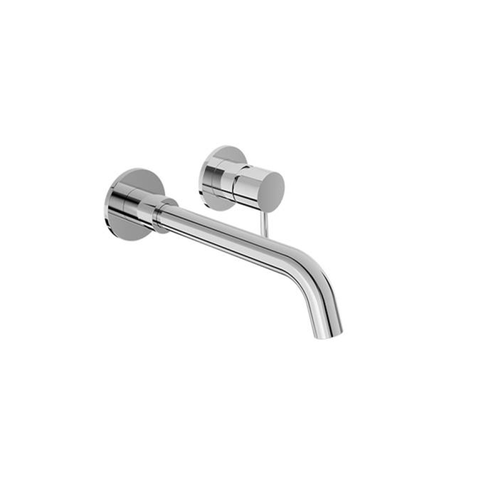 Single lever wall-mounted lavatory faucet, drain not included