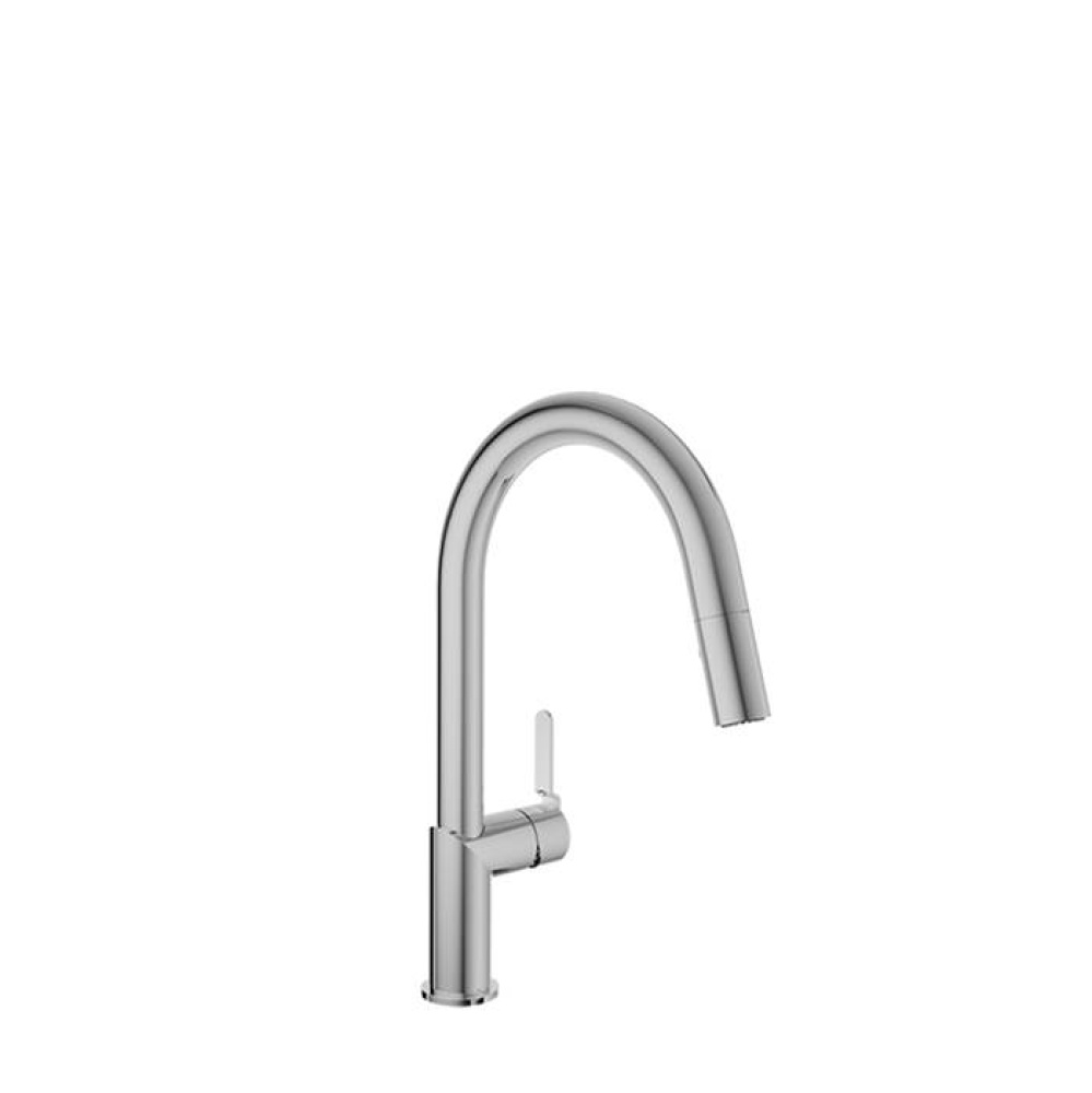 Single hole kitchen faucet with 2-function pull-down spray