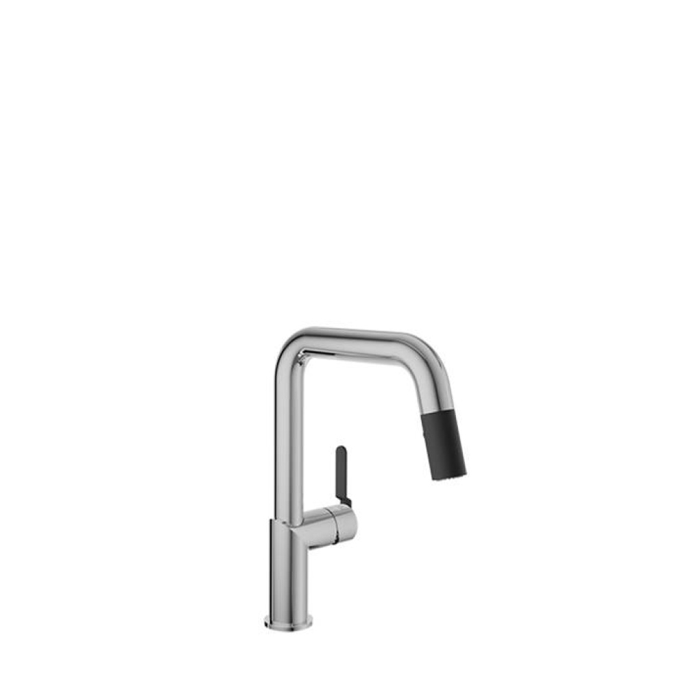 Single hole kitchen faucet with 2-function pull-down spray
