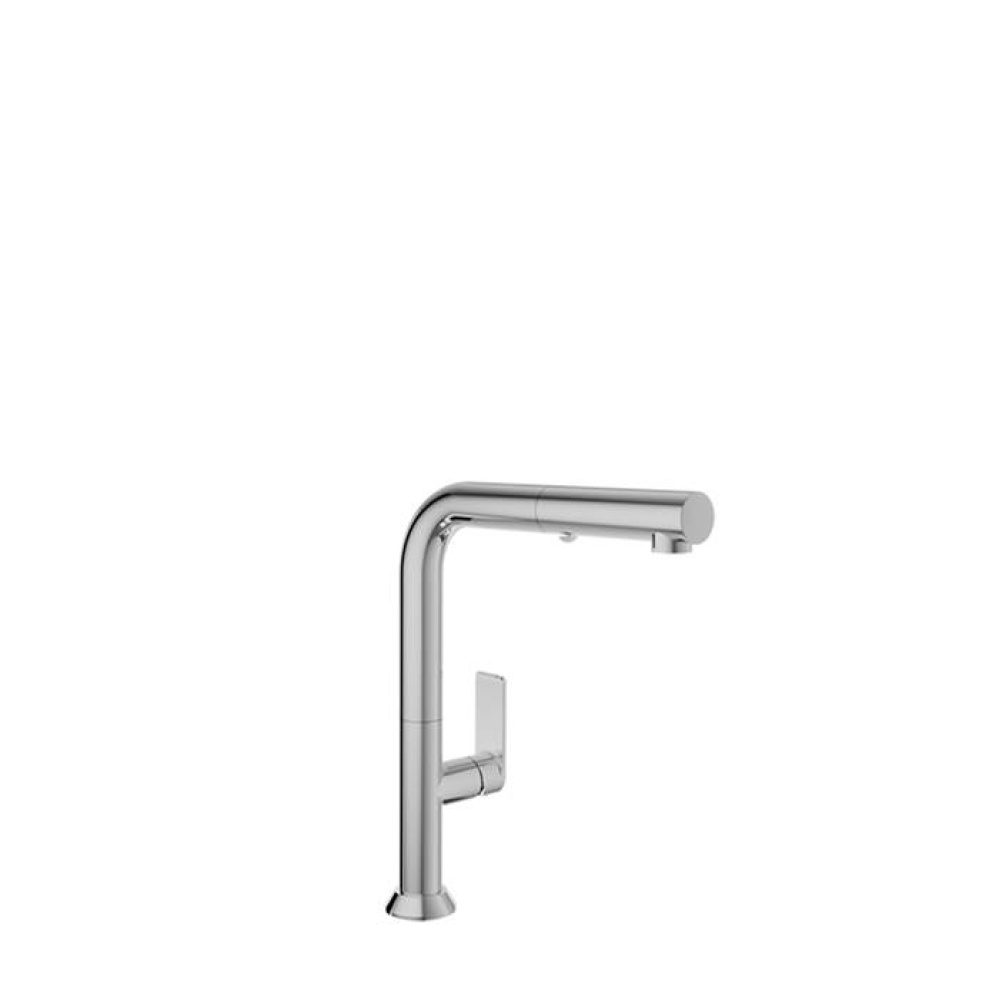 Single hole kitchen faucet with 2-function pull-out spray