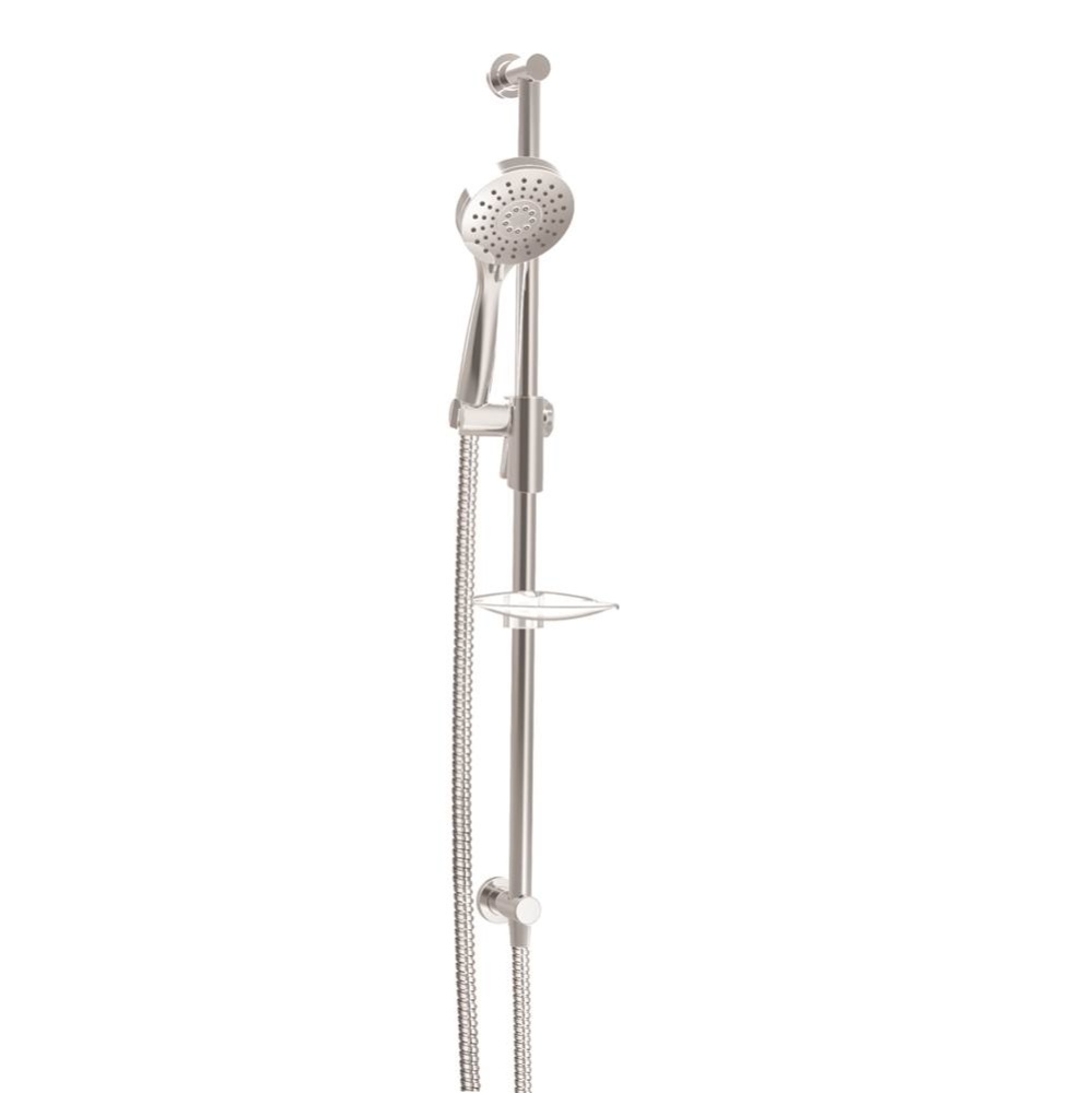 Zip+ 3-spray sliding shower bar with built-in elbow connector